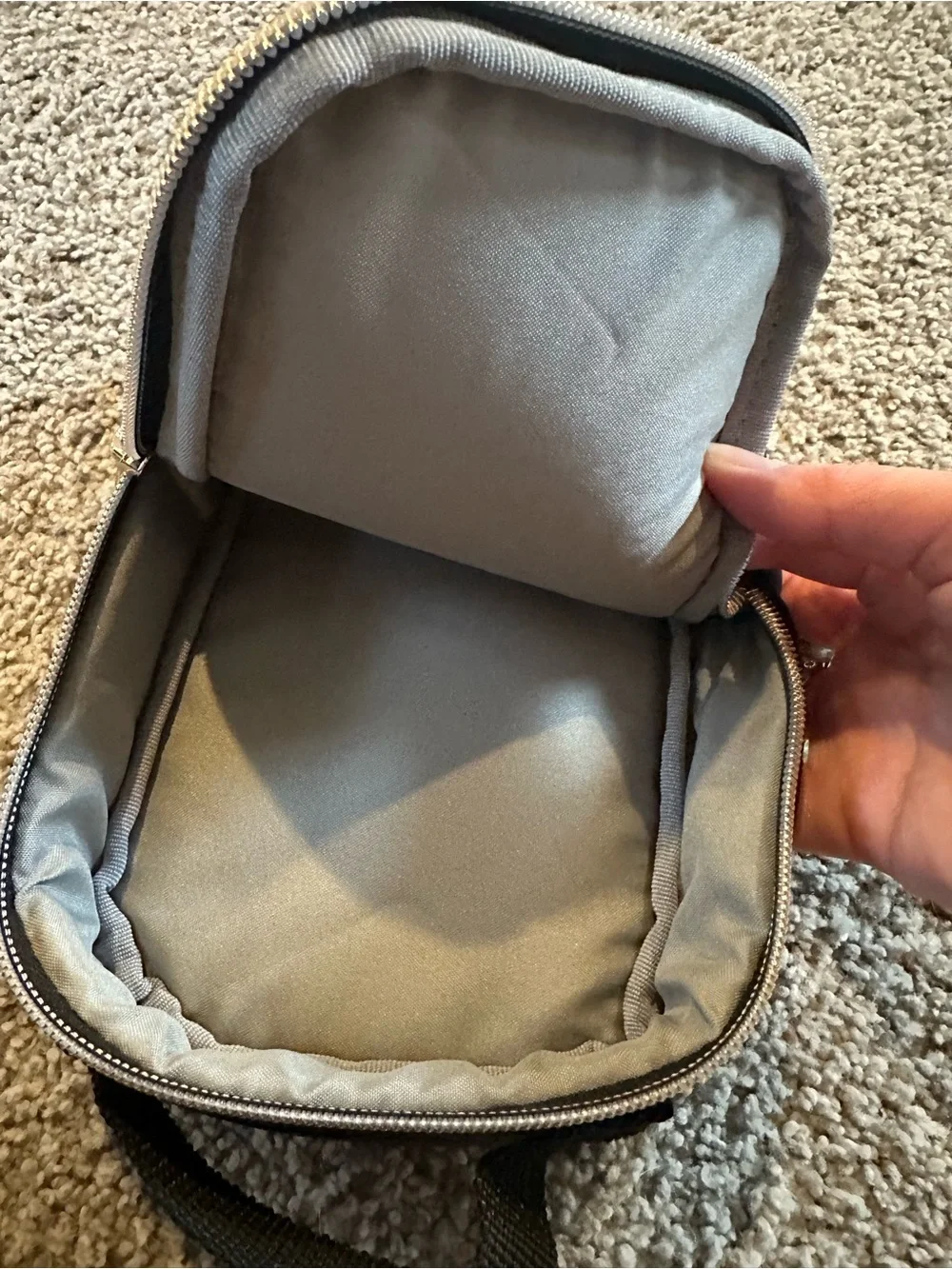 Skip Hop Black Quilted Diaper Backpack with Gold Accents